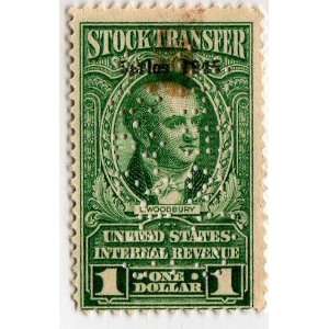    Vintage U.s. Internal Revenue $1 Stock Transfer: Everything Else