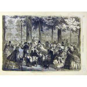   1858 Champs Elysees Paris France People French Print