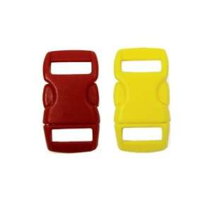   10 Yellow/10 Red) , Contoured Side Release. Perfect for Paracord