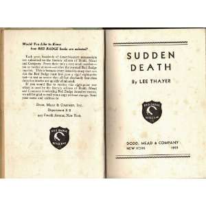  Sudden Death Lee Thayer Books
