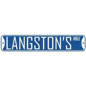   LANGSTON HOLE  STREET SIGN: Home Improvement