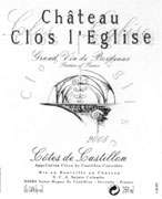 Chateau Clos LEglise Cotes de Castillon 2005 