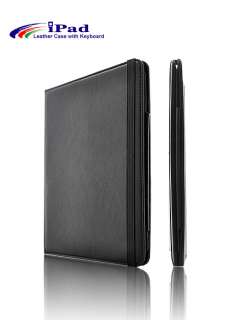 iPad Full Leather Case Holder with Black Keyboard  