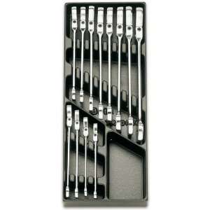 Beta 2424 T46 Swivel End Ratchet Combination Wrench Set, 12 Pieces 