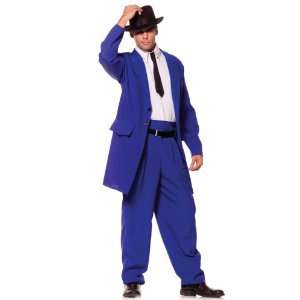 Lets Party By Underwraps Zoot Suit Blue Adult Costume / Blue   One 