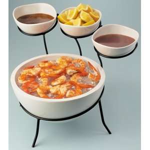   Cal Mil 1251 Four Bowl Metal Appetizer Display Stand: Kitchen & Dining