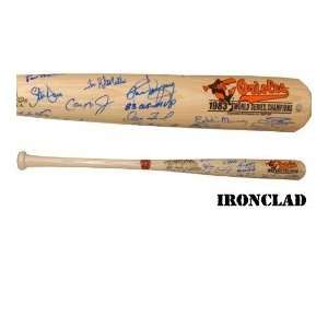   1983 World Series Champion Team Signed Natural Bat: Sports & Outdoors