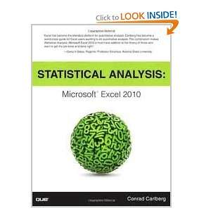   Excel 2010 1st (first) edition (0352776552642) Conrad Carlberg Books