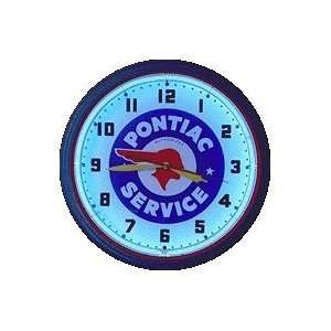  Pontiac Service Neon 20 Wall Clock Auto Made In USA New 