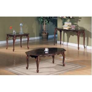   of Wooden Square End Table in Brown Finish #PD F61010: Home & Kitchen