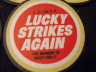 Vintage Lucky Strikes Again, Beer Coasters, Unused (5)  