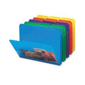  Smead® Slash Pocket Poly File Folders, 1/3 Cut, Top Tab 