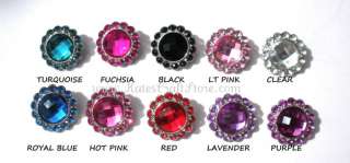 20 mm Rhinestone Buttons for Sewing or Flower Center  