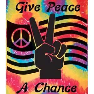  Give Peace a Chance ~ Tie Dye Tapestry ~Approx 40 X 45 