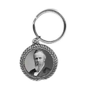  President Rutherford B. Hayes Pewter Key Chain Office 
