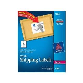 Avery® White Shipping Labels for Laser Printers with TrueBlock(TM 