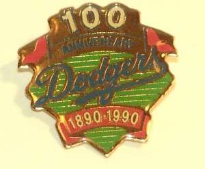 Dodgers 1890 1990 100 Years Anniversary Pin  
