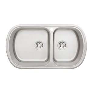   18 Gauge Stainless Steel Double Bowl Kitchen Sink: Home Improvement