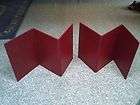 6E32 Tri Fold Table Top Protectors Cushioned Pads Burgundy Set of 2