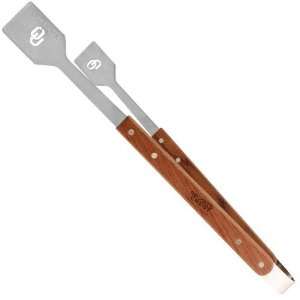   Oklahoma Sooners Stainless Steel & Wood BBQ Tongs: Sports & Outdoors