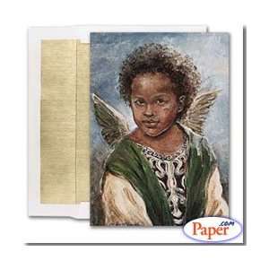    Masterpiece Holiday Cards  BOY ANGEL   (1 box): Office Products