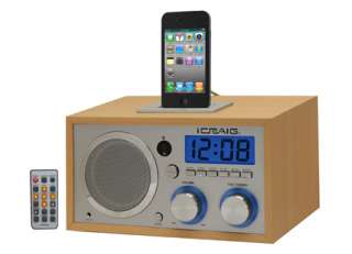 iCRAIG RETRO IPOD ALARM CLOCK RADIO WITH DIGITAL FM RADIO  