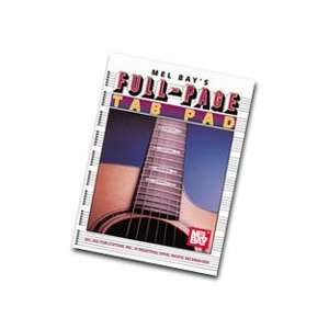  Mel Bay Full Page Tab Pad Mel Bay Publications, Inc 