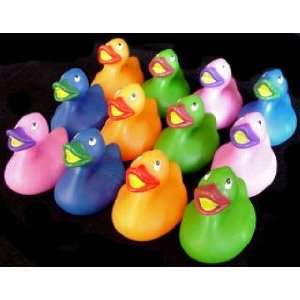    One Dozen (12) Funky Colorful Mini Rubber Ducks: Everything Else