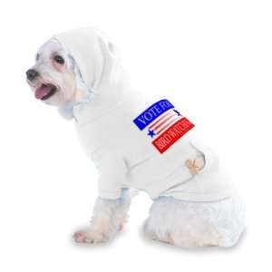 VOTE FOR BIRD WATCHING Hooded (Hoody) T Shirt with pocket for your Dog 
