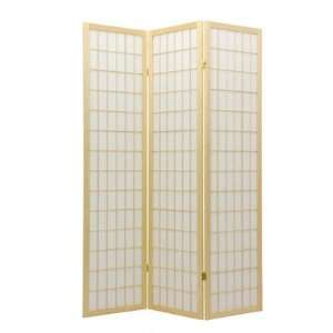   Natural X Window Pane Room Divider in Natural Number of Panels 3