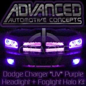 Dodge Charger UV ORACLE Headlight+ FOG HALO Demon Eyes!  