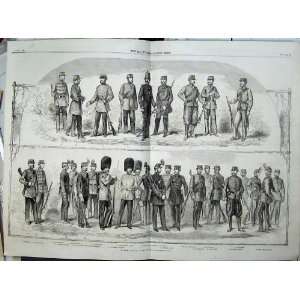  1860 Rifle Corps Uniforms Army Edinburgh Soldiers Men 