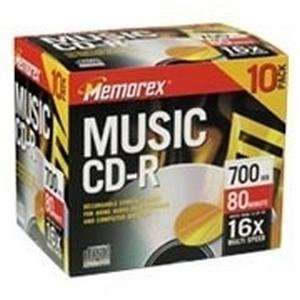  Memorex 40x CD R Media. MEMOREX 10PK CDR MEDIA 700MB 