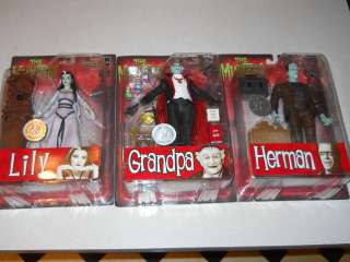   MUNSTERS SET OF 3 GRANDPA LILLY AND HERMAN TOYS R US EXCLUSIVE  