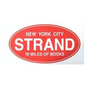 Strand Sticker Red Oval Studio Strand  Books