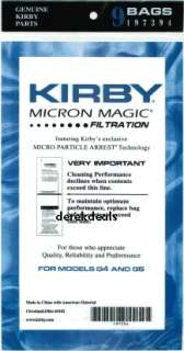 Kirby Micron Magic Bags #197394 G4 G5 G6 Sentria  