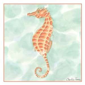  Ocean Seahorse Gallery Wrapped Canvas: Home & Kitchen