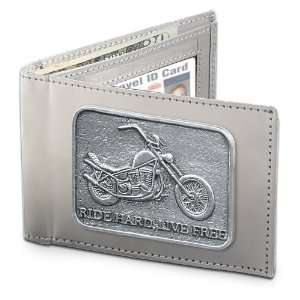  Ride Hard, Live Free Stainless Steel Mens Wallet by The 