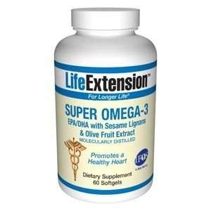  Life Extension, SUPER OMEGA 3 EPA/DHA 60 SOFTGELS: Health 