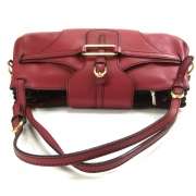JIMMY CHOO Leather Tulita Hobo Shoulder Bag Purse Red  