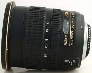 Nikon AF S Nikkor 12 24mm 14 G DX SWM ED IF with caps  