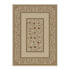  Concord Global Rugs Ankara Collection Floral Border Ivory 