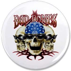  3.5 Button Bad Bones Skulls 