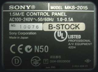 Sony MFS 2000 Switcher 1.5 M/E Control Panel MKS 2015  
