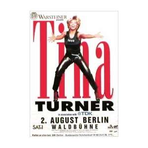  TINA TURNER Berlin 2nd August Music Poster: Home & Kitchen