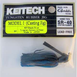 Keitech Tungsten Rubber Jig Model I (Casting Jig) ~ Black Blue 