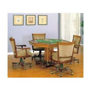  Wilmington Cherry Gaming Table Set with Game Chairs 