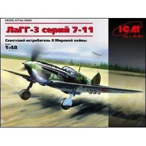  ICM MODELS   1/48 WWII LaGG3 Series 7 11 Soviet Fighter 