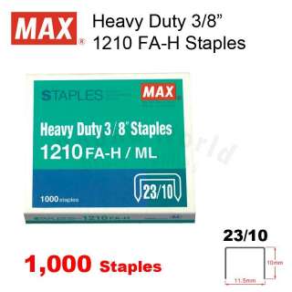 MAX Heavy Duty Stapler 3/8 Staples 1210FA H (23/10)  
