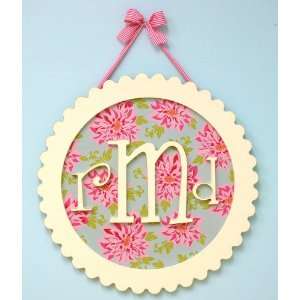  Round Scalloped Monogram Wall Plaque: Everything Else
